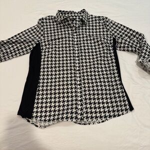Houndstooth Button Up Shirt XL